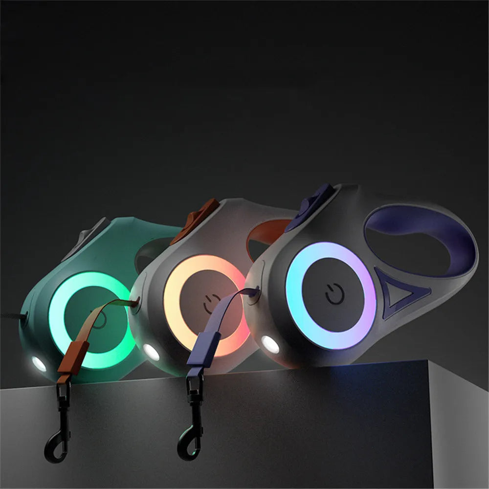 LED Retractable Dog Leash